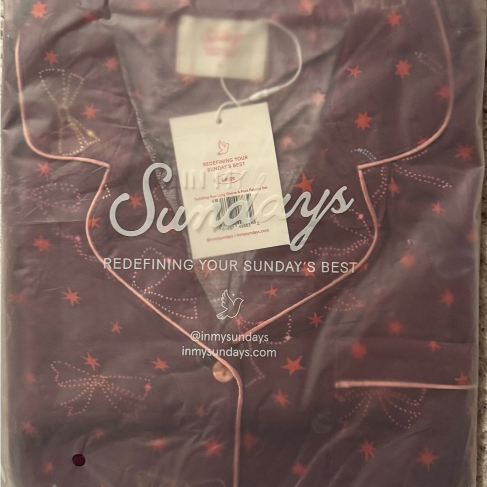 In My Sundays by Mallory Ervin - Twinkling Bows Set - Long Sleeve/Long Pants NIB